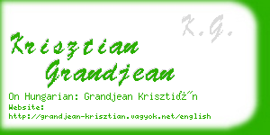 krisztian grandjean business card